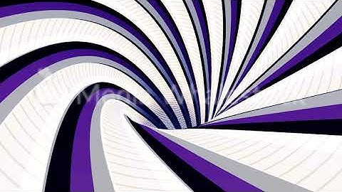 Abstract background with animated hypnotic tunnel of colorful stripes, seamless loop. Animation