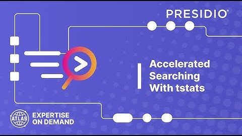 Accelerated Searching with tstats