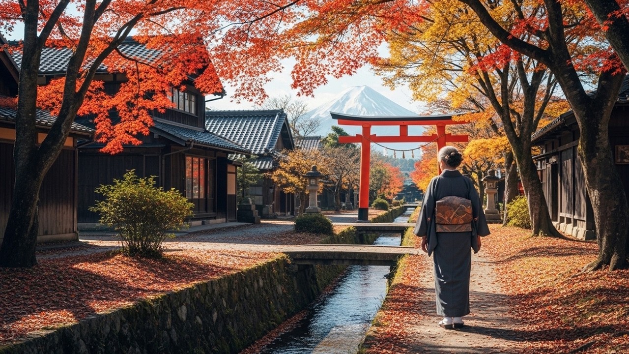 Golden Autumn in a Traditional Japanese Village | 4K Slow Documentary Walk