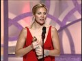 Kim Cattrall Wins Best Supporting Actress TV Series Musical Or Comedy - Golden Globes 2003
