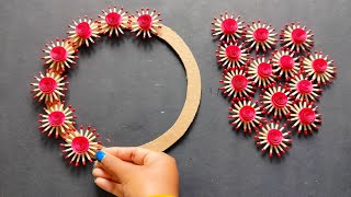 Unique Wall Hanging Craft with matchstick||Paper flower wall decor ideas