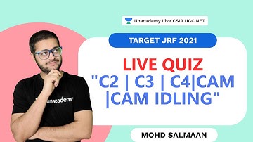 Live Quiz on "C2 | C3 | C4|CAM |CAM Idling"| DBT JRF 2021 |Life Science| Mohd. Salman| Unacademy