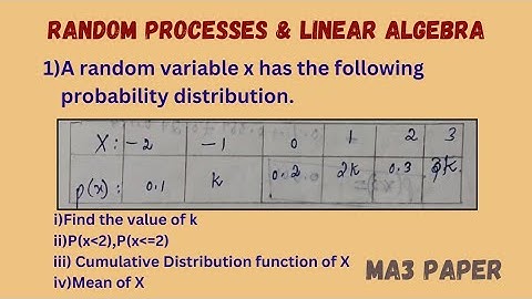 A random Variable x has the following probability distribution i)find the value of k #Meanofx