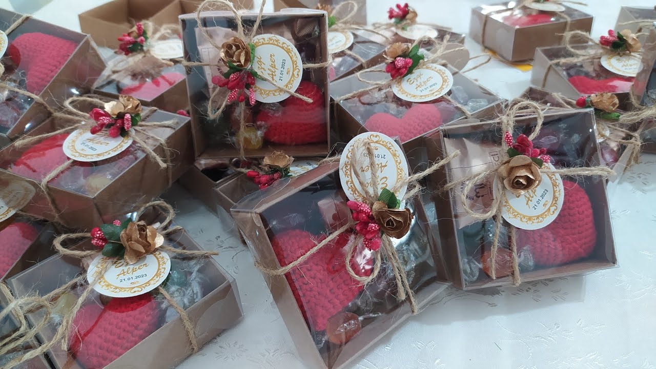 hediyelik söz nişan nikah şekeri yapılışı ❤️🍬☕ hediyelik gift heart keychain super knitting crochet