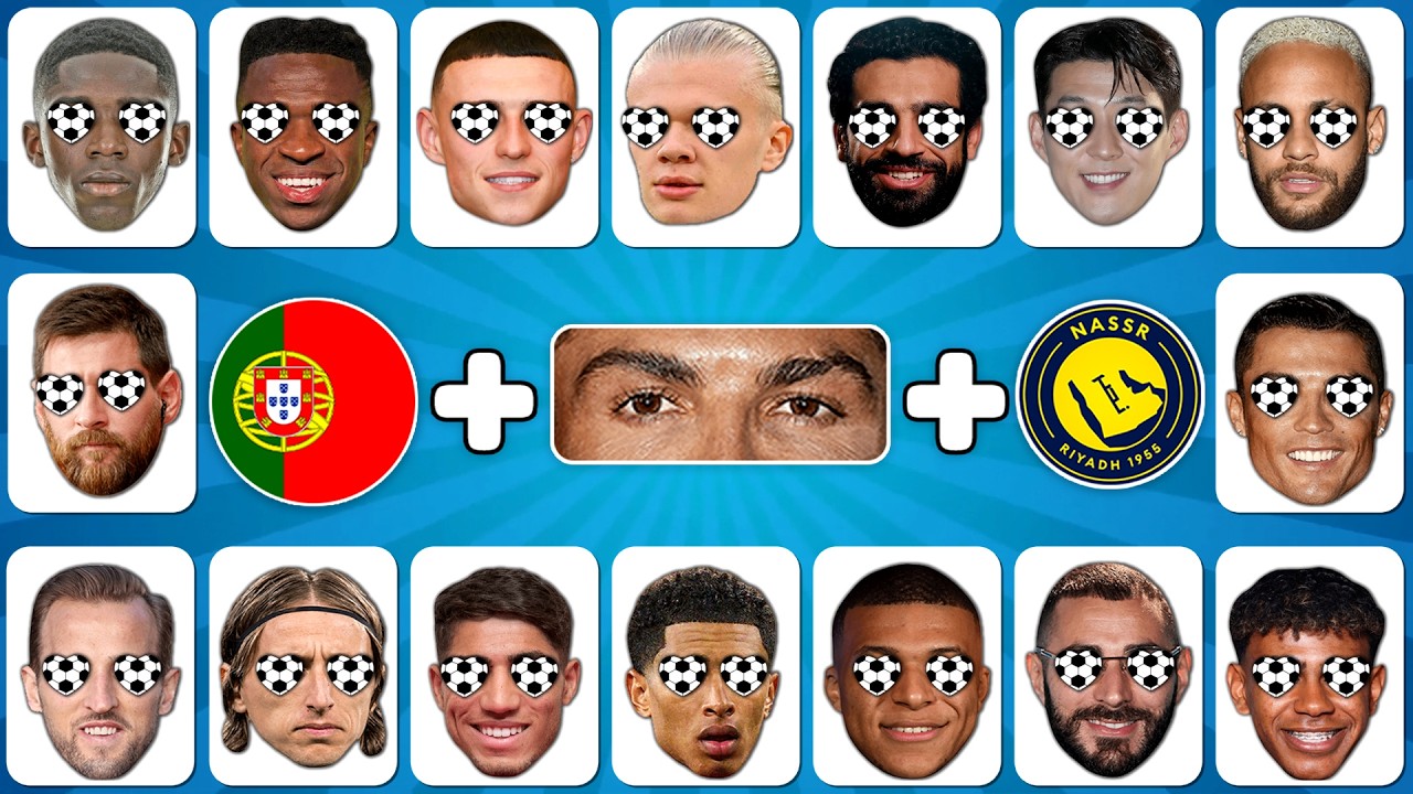 Can You Guess The Player By Song, Nationality, Eyes & Club 🤔⁉️ | Ronaldo,Messi, Neymar