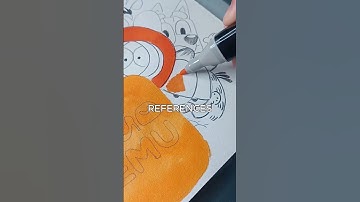 Drawing, But Can ONLY Use the Color ORANGE... (#shorts)