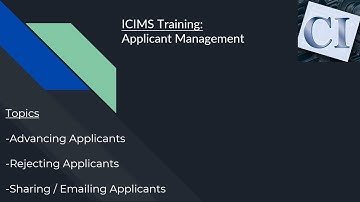 ICIMS Training : Applicant Management