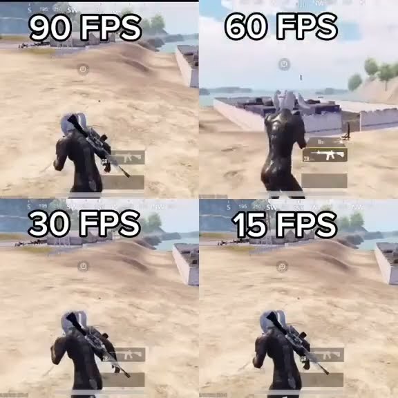 90 fps vs 60 fps vs 30 fps vs 15 fps bgmi gameplay 😱. - YouTube