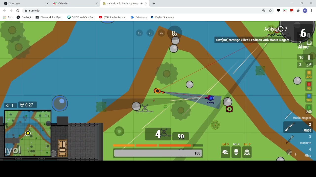 hacking in survive.io with aimbot and spinbot