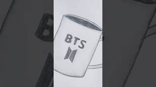 BTS cup pencil sketch drawing #shorts #art #drawing #pencilsketch #bts #cup #viral #trending