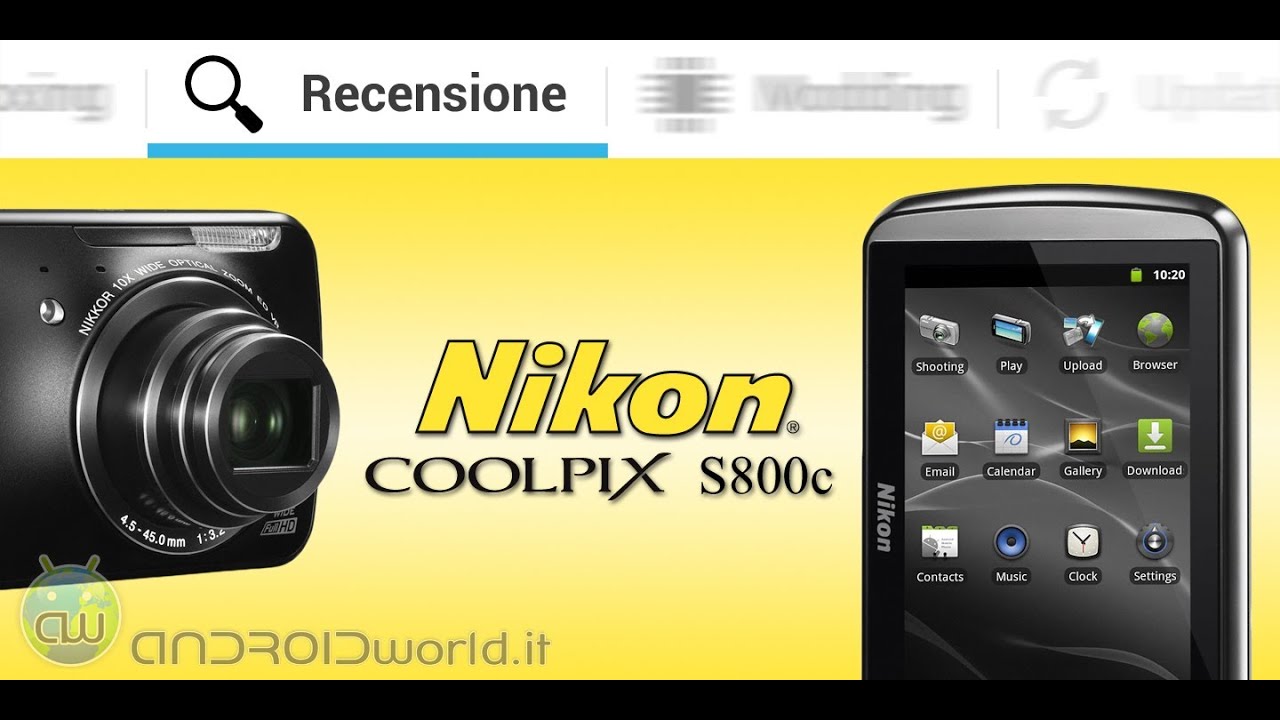 Nikon Coolpix S800c, Italian review by AndroidWorld.it - YouTube