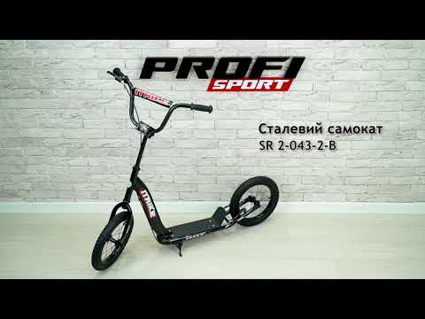 Самокат підлітковий двоколісний iTrike SR 2-043-2-G, 14 дюймів сірий, видео 1