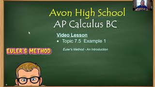 Famous Avon High School - AP Calculus BC - Topic 7.5 - Example 1 Profile