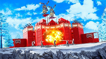 9,000 HOUR SOLO DEFENDS MOUNTAIN FORTRESS (1v10 Raid Defense) - Rust Movie