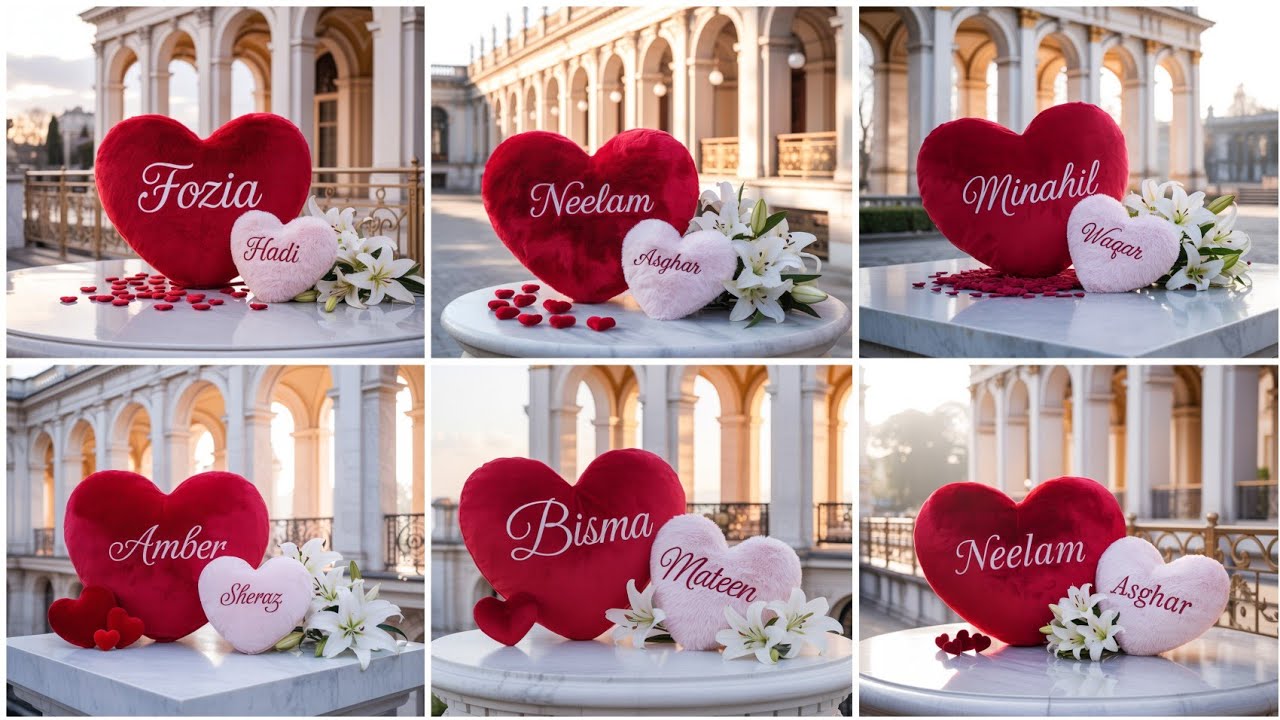 Couples Name Dps Profile Photos Red And White Valvet Heart With Beautiful Background Ai Name Dps