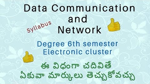 Data Communication & Network | 6th sem Electronics Cluster Syllabus & Important Topics