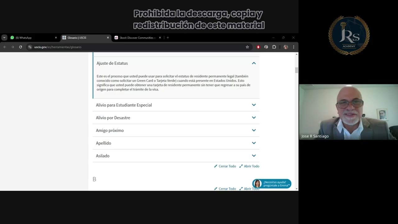 Glosario de inmigración