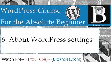 6.Understanding  Wordpress settings - Bizanosa WordPress Tutorials