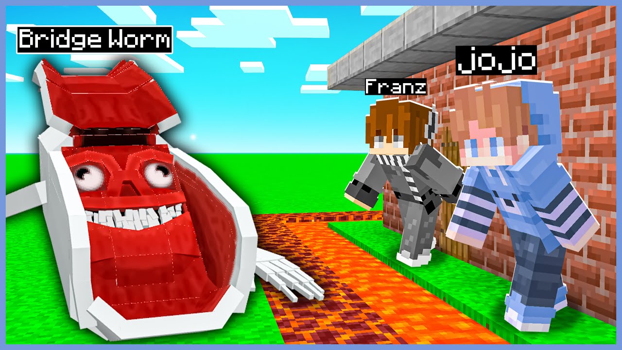 JOJO & FRANZ MEMBUAT RUMAH AMAN DARI MONSTER CACING di MINECRAFT