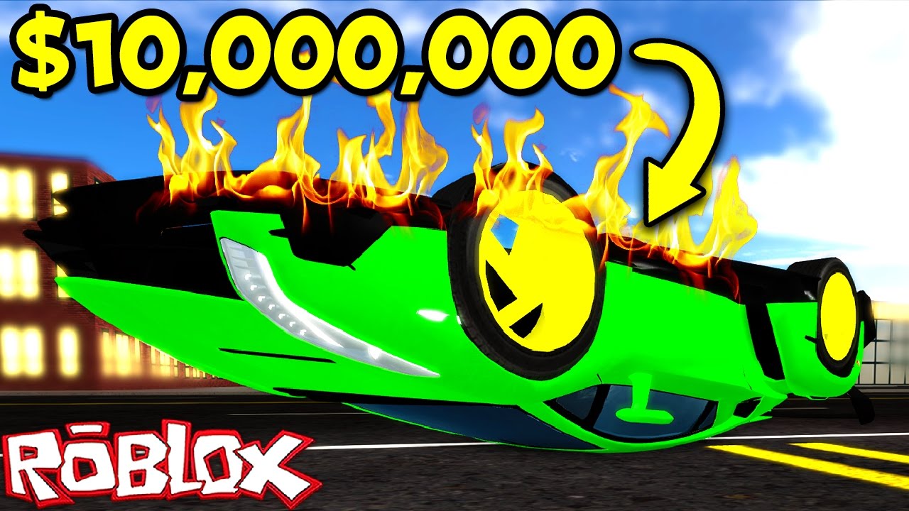 Crashing My 10000000 Lamborghini In Roblox Roblox Vehicle Simulator - 