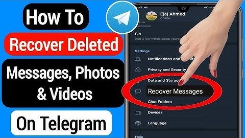 How to Recover Deleted Telegram Photos, Videos and Chats | Recover Deleted Telegram Messages