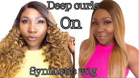 HOW I CURL MY SYNTHETIC WIG WITHOUT HEAT|| HOW TO CURL A SYNTHETIC WIG FAST|| QUICK AND EFFECTIVE