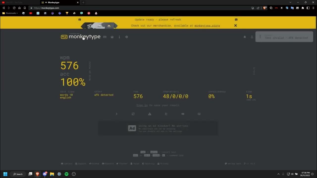 576 WPM world record YouTube