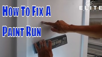 How to fix a paint run on cabinets