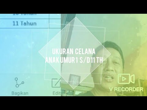  UKURAN  CELANA  ANAK  UMUR 1 S D 11 TH YouTube