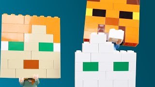 Halloween Lego Minecraft Steve Building  Brick Alex Big Ghost Head