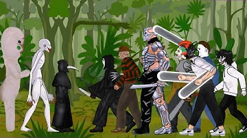 SCP 96, SCP 49, SCP 173 VS CHAINSAW MAN, UBER JASON, GHOSTFACE, SAFE HEAD, JEFF, FREDDY KRUEGER, DC2