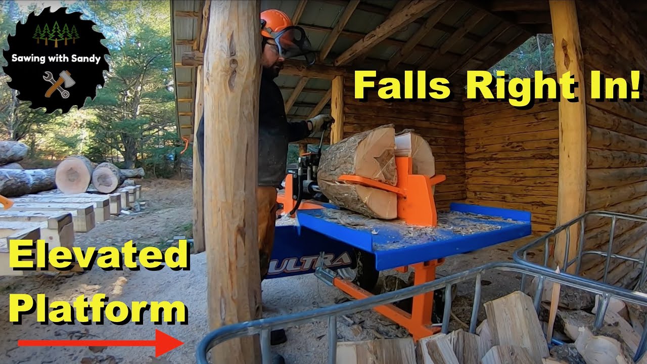 Lifting Up My Wood Splitter for One-Touch Firewood - YouTube