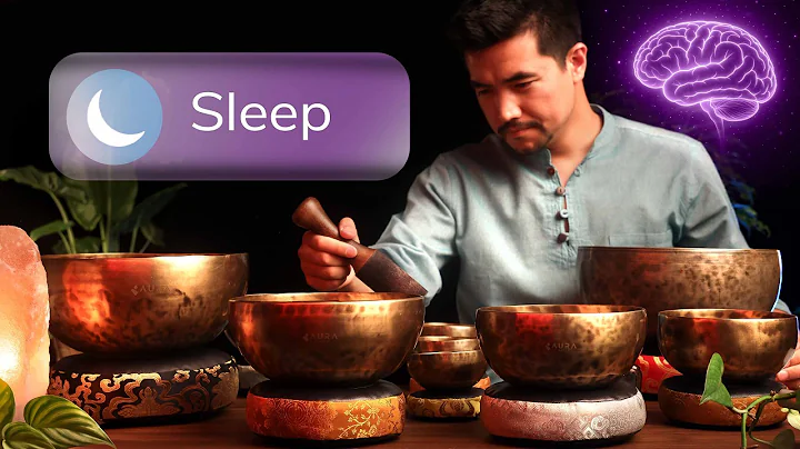 *INSTANT SLEEP MODE* • Nervous System Healing with Singing Bowl and Water White Noise • BLACK SCREEN