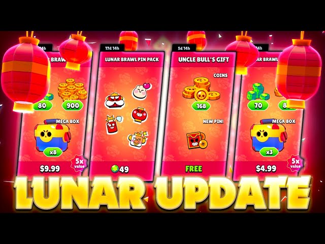 New Update Theme Free Rewards Limited Pins Amazing Offers Lunar New Year Update Youtube - brawl stars luna idea