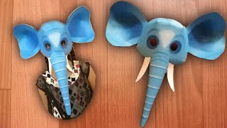 Paper Mask Making | Elephant mask 3d