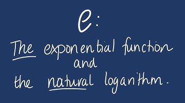 e - the exponential function and the natural logarithm | Unit 1 and 2 VCE Maths Methods