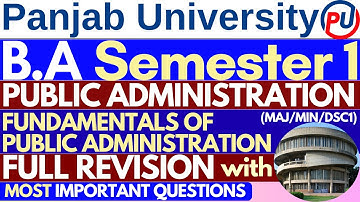 Fundamentals of Public Administration | BA Sem 1 Public Administration Important Questions
