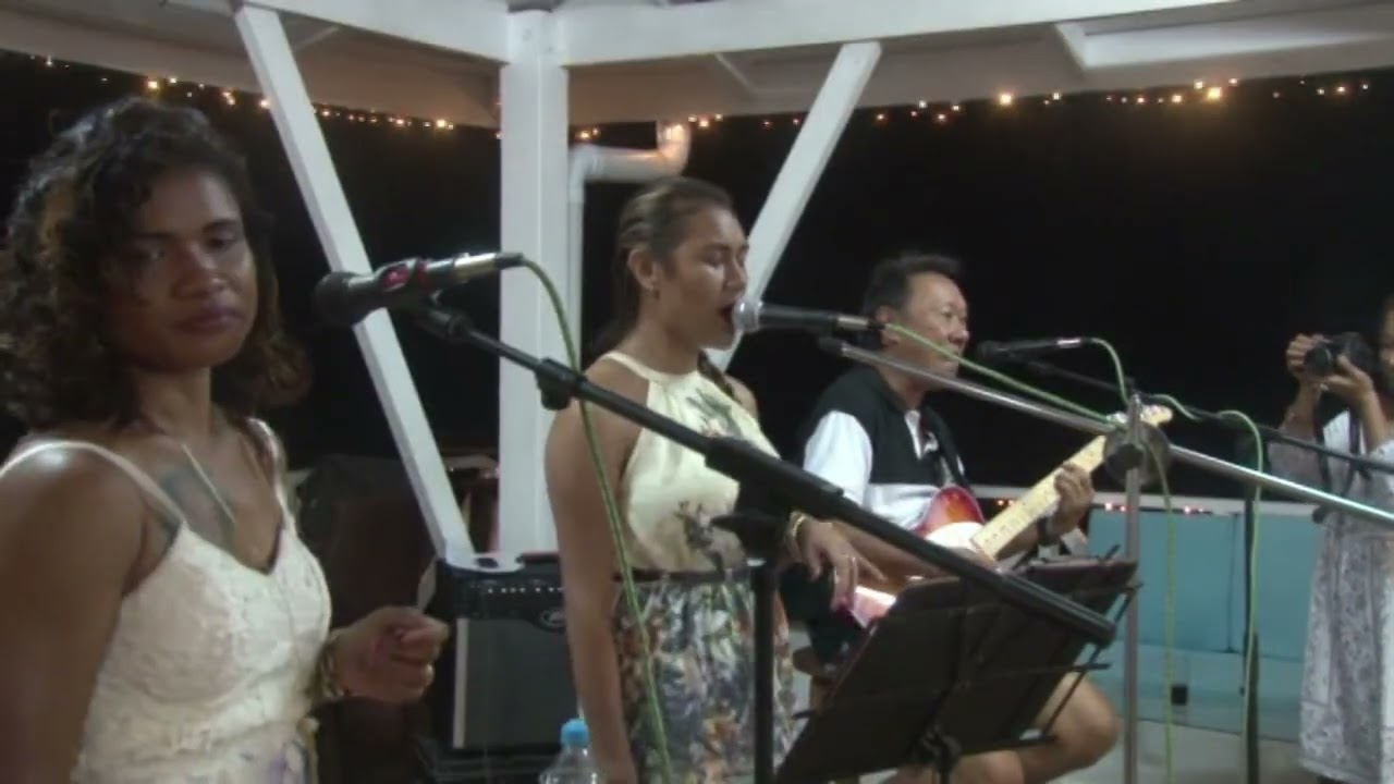 Late David Tam of PNG Rabaul, Port Moresby. With Band in Kokopo Papua New Guinea Save the Last Dance