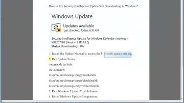 Fix Security Intelligence Update Not Downloading in Windows