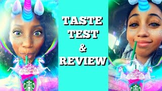 STARBUCKS UNICORN FRAPPUCCINO TASTE TEST & REVIEW!!!