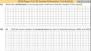 Maths screencast 2018 Paper 2 LC OL Question 7