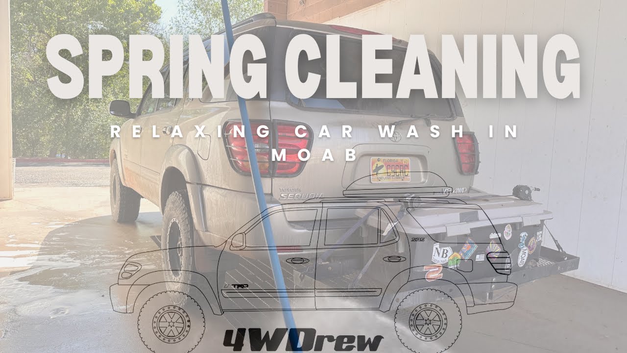 Washing My Old Toyota in Moab, Utah