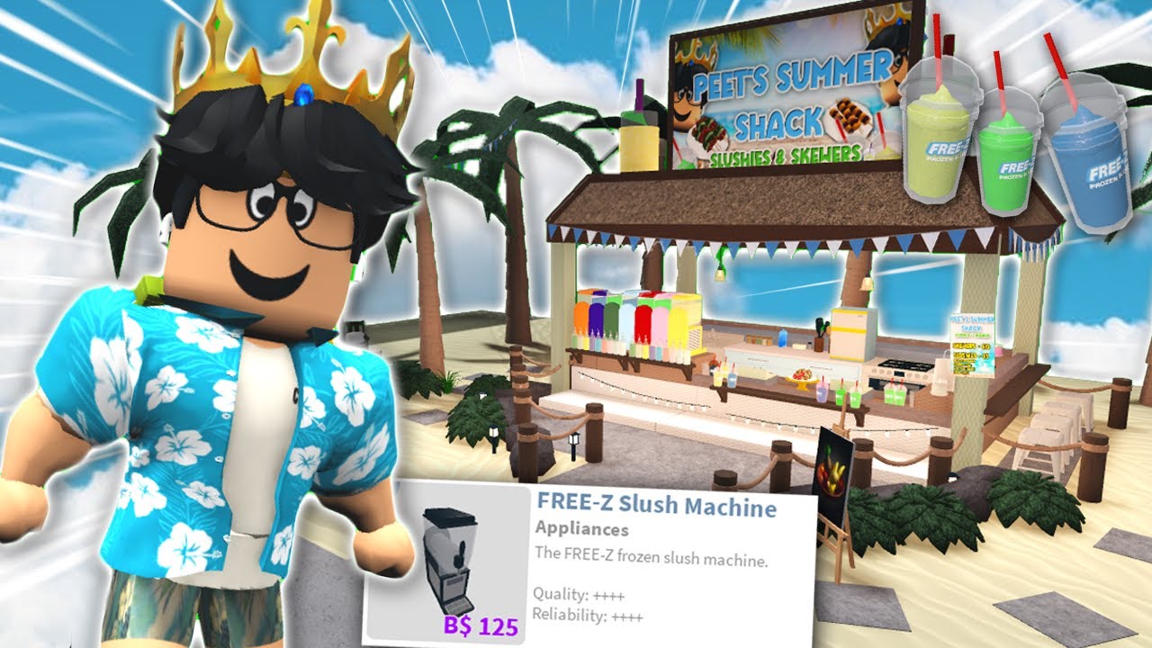 building a NEW BLOXBURG SLUSHY STAND... and SMALL UPDATE HIDDEN CHANGES