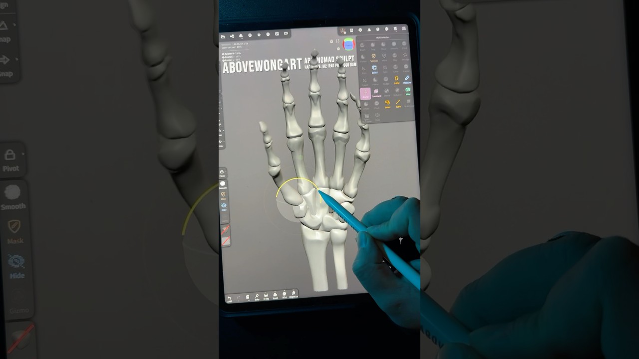 3D-скульптура руки, созданная в Nomad Sculpt на iPad. 3D-печать на SparkX i7 от @Creality3D