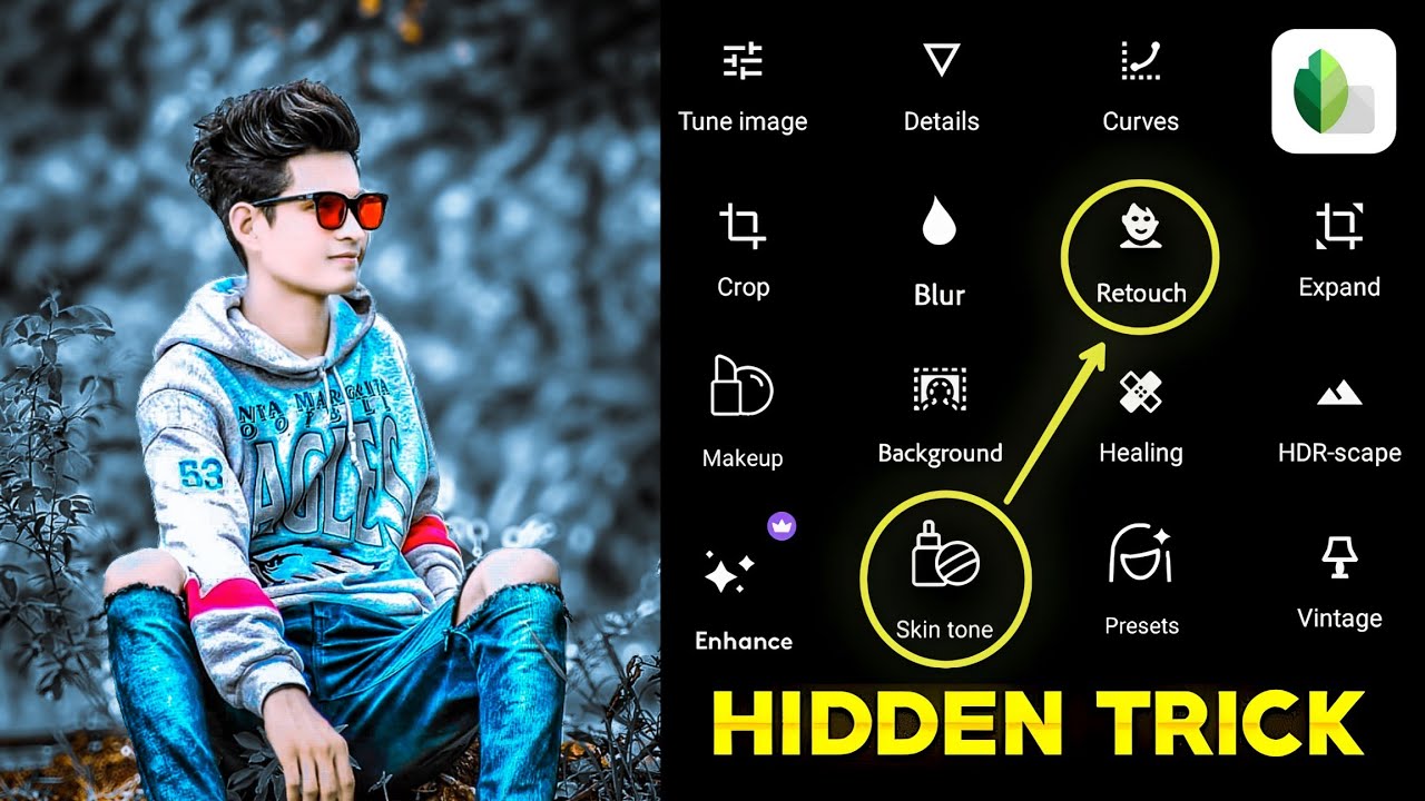 Snapseed Blue Tone Effect Editing New Tricks 🔥| Lightroom Auto Blur Background