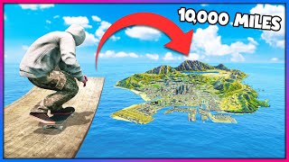 Jumping the WHOLE MAP on a SKATEBOARD!! (GTA 5 Mods Gameplay)