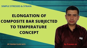 Elongation of composite bars in parallel subjected to temperature