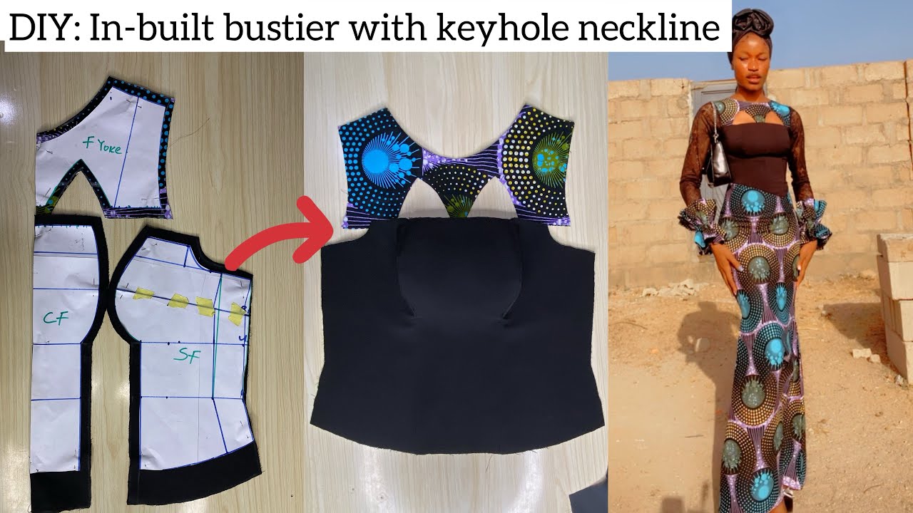 How to make Deep Neckline Corset Bustier Base (Plunging)