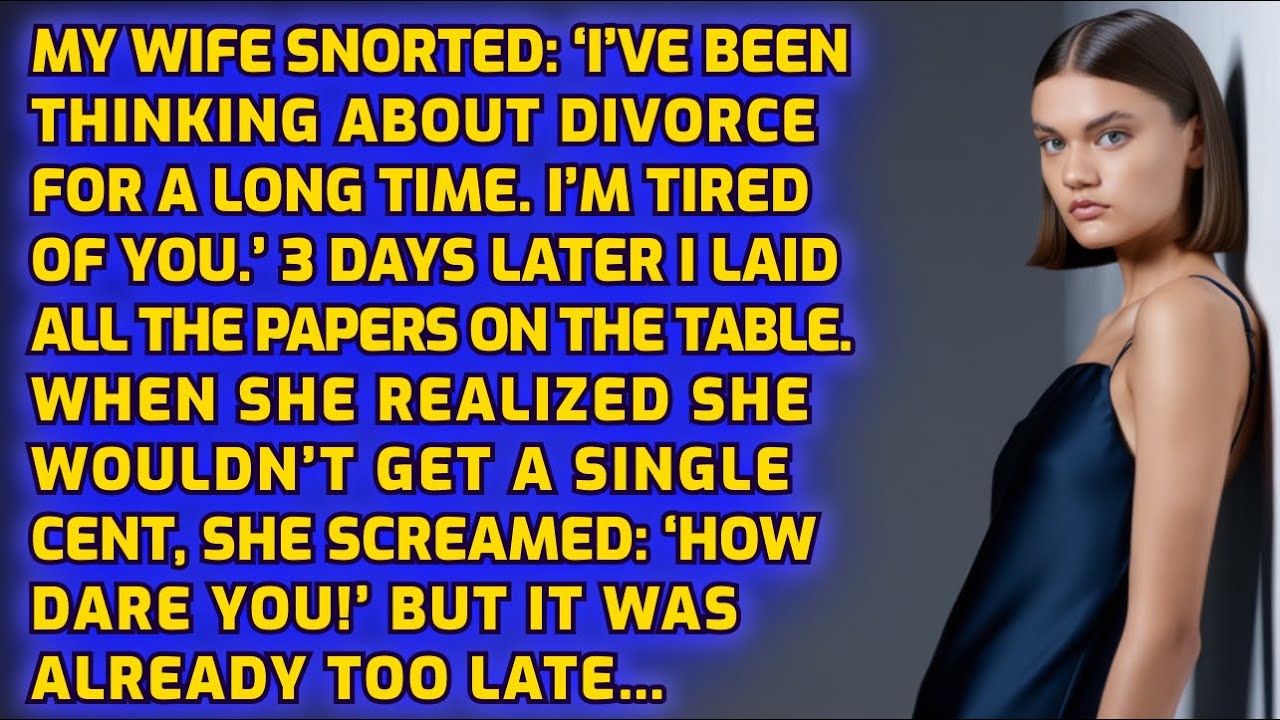 My Wife Snorted: ‘I’ve Been Thinking About Divorce For A Long Time. I’m Tired Of You.’ 3 Days…