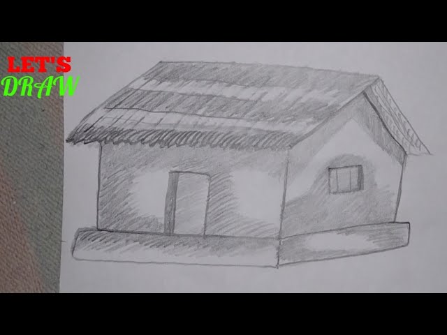 PEN & INK DRAWING | Traditional Mud House | Afshin Amini